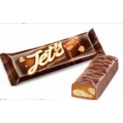 Батончик JET S с печеньем и мягкой карамелью 42 гр.